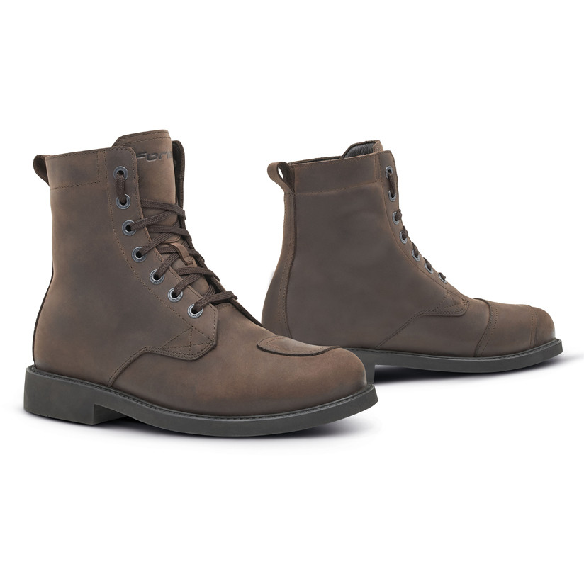Motorcycle Cafe Racer Shoes Forma RAVE Dry Brown