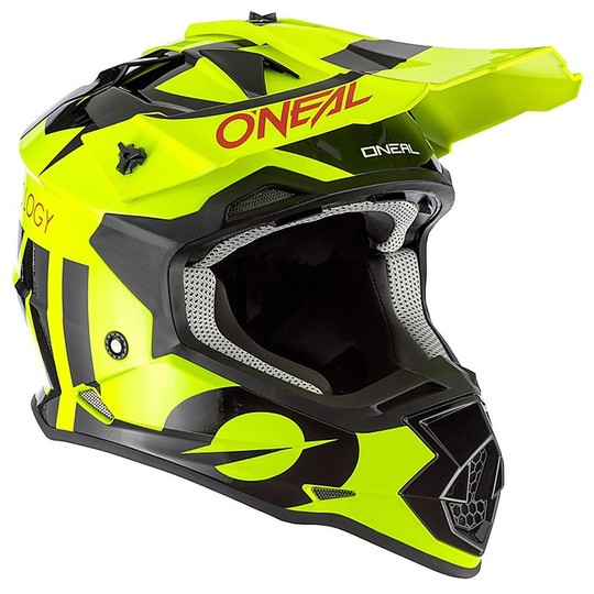Motorcycle Cross Enduro helmet O'neal Child 2 Series Slick Black Yellow