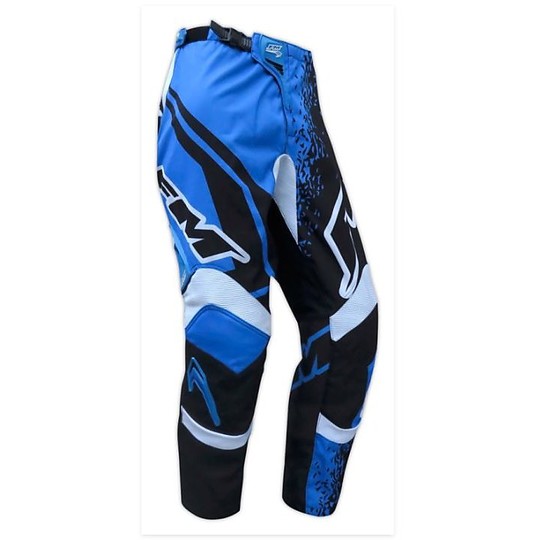 Motorcycle Cross Pants Enduro FM Racing Force X25 Black Blue