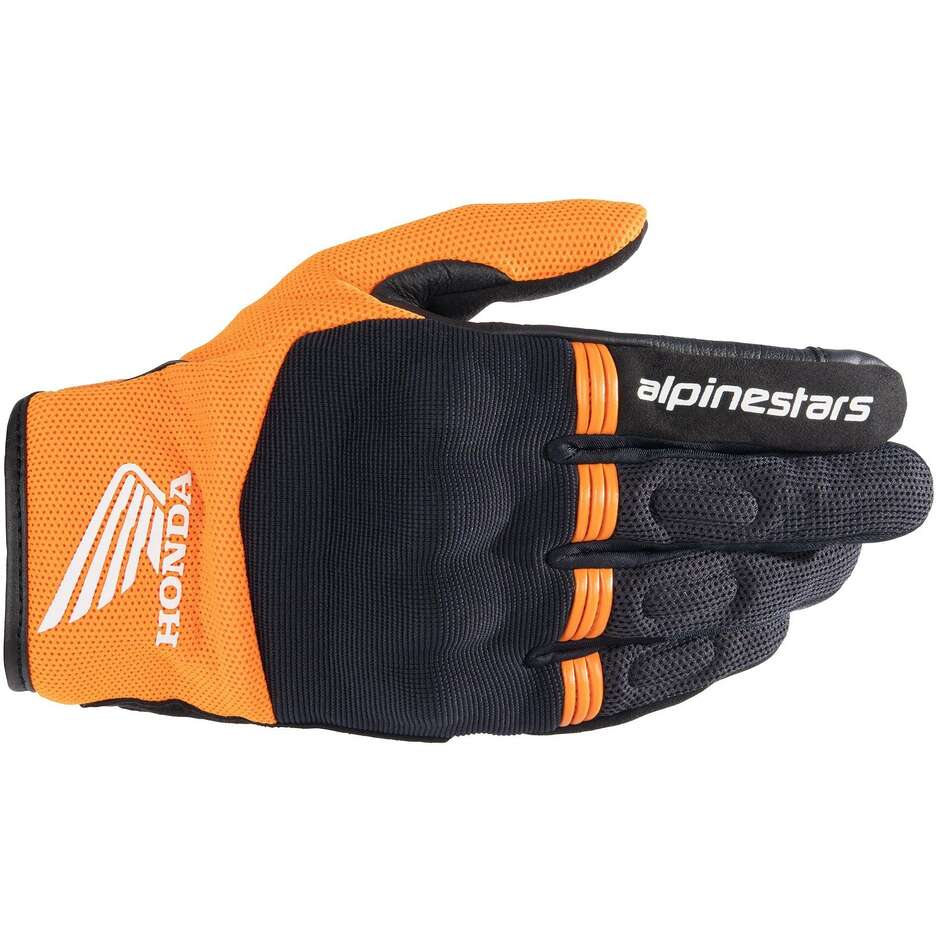 Motorcycle Fabric Gloves Alpinestars HONDA COPPER Black Anthracite