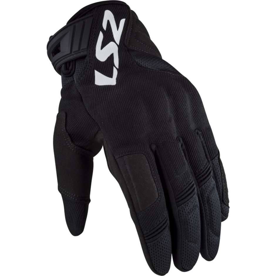 Motorcycle Fabric Gloves LS2 SILVA MAN Black