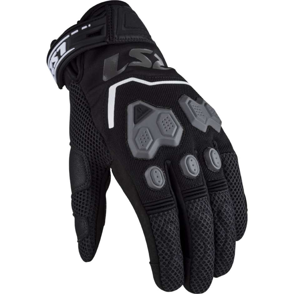 Motorcycle Fabric Gloves LS2 VEGA MAN Black