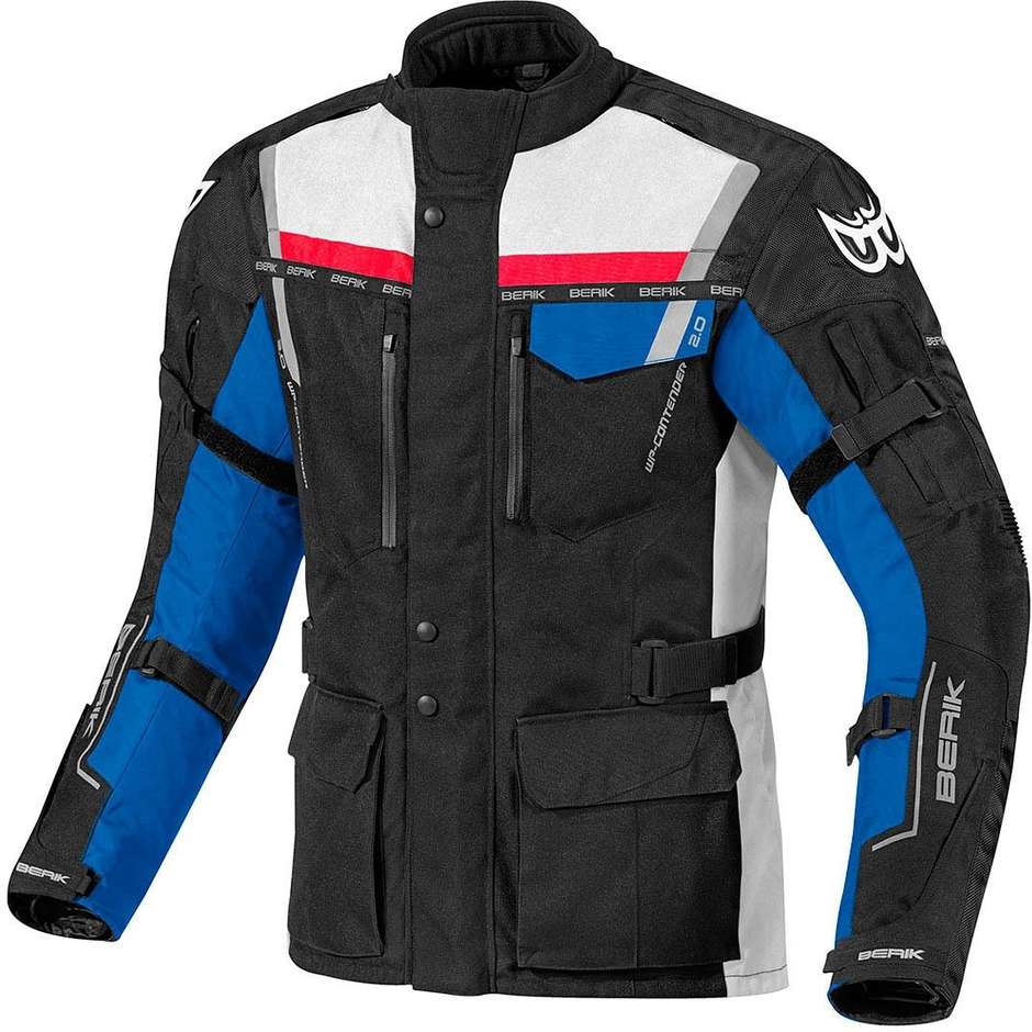 Motorcycle Fabric Jacket Berik 2.0 Touring Nj 173321 CE Black Gray Blue