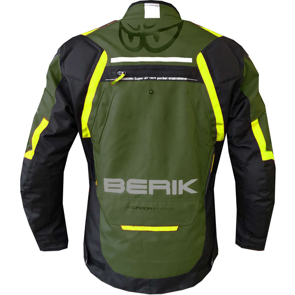 Motorcycle Fabric Jacket Berik 2.0 Touring NJ203331 BK Black Green