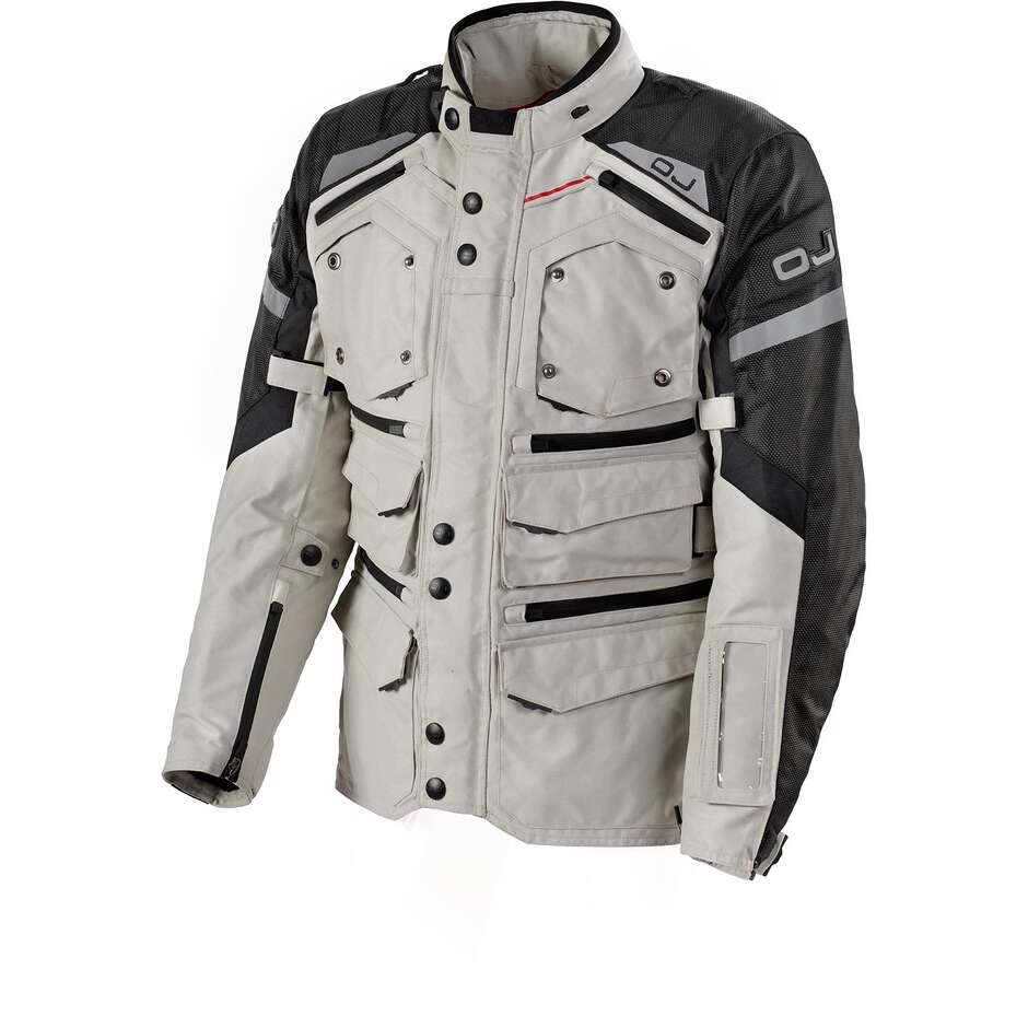 Motorcycle Fabric Jacket OJ DESERT NEXT J MAN White Black
