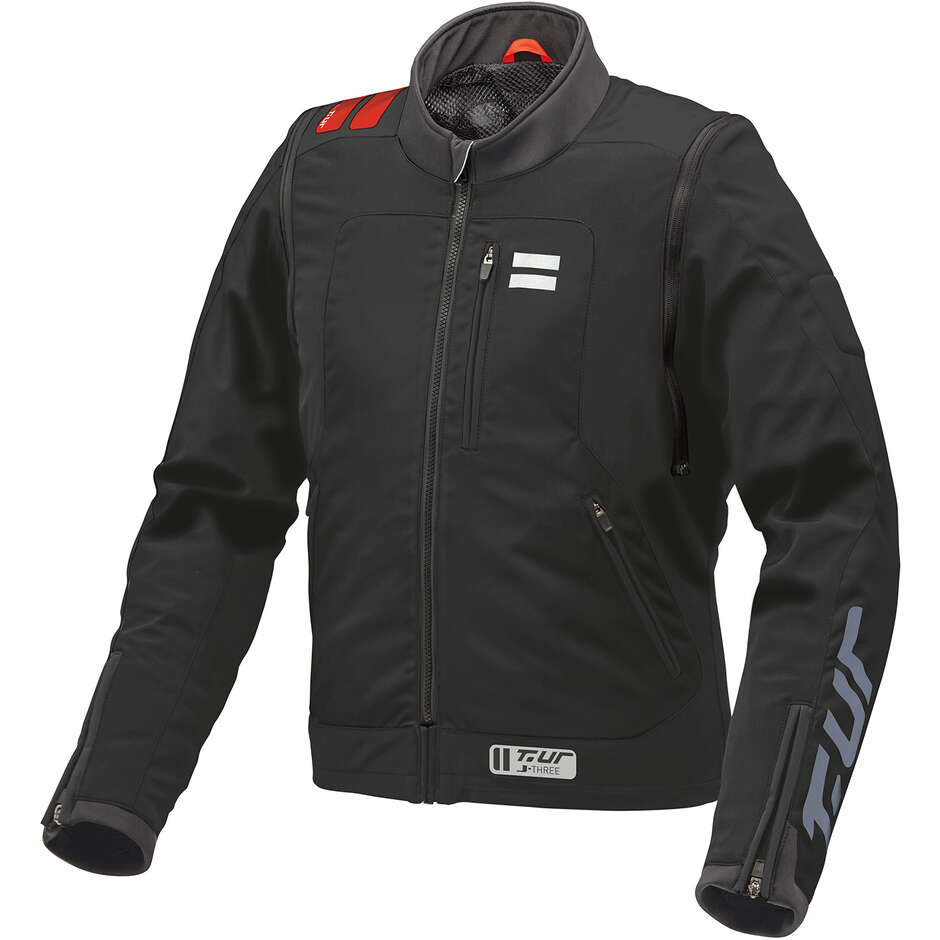 Motorcycle Fabric Jacket T-ur J-THREE ARM LINK Sleeveless Black