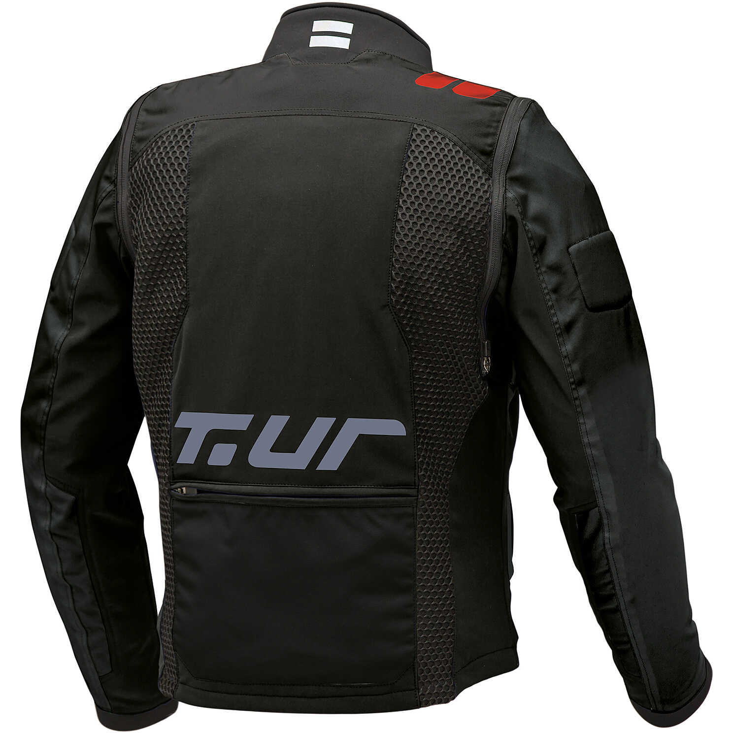 Motorcycle Fabric Jacket T-ur J-THREE ARM LINK Sleeveless Black