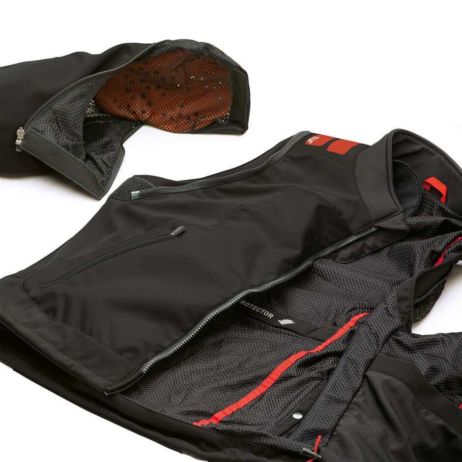 Motorcycle Fabric Jacket T-ur J-THREE ARM LINK Sleeveless Black