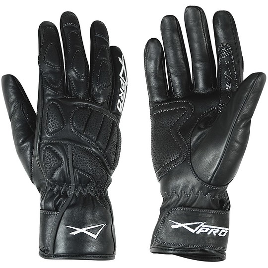 Motorcycle Gloves A-Pro Leather Full Grain Nova Lady Black