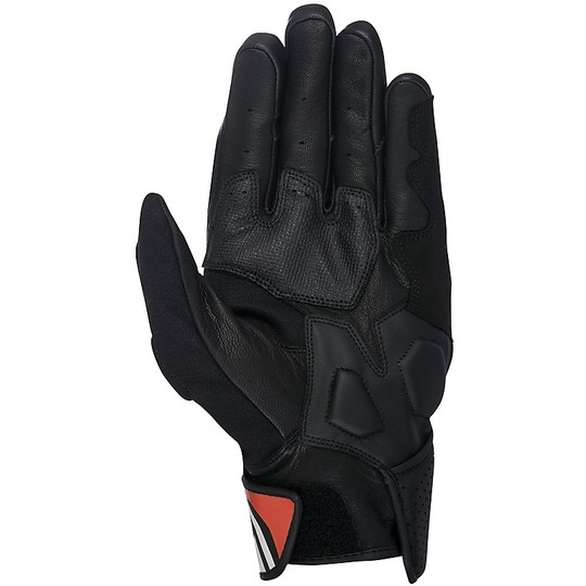 Motorcycle Gloves Alpinestars leather BOOSTER Black Red
