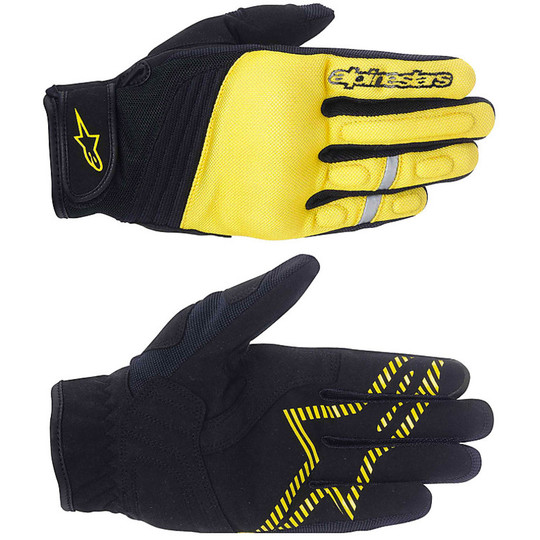 Motorcycle Gloves Alpinestars Technical Asama Air Glove Black Yellow Hi-Vision