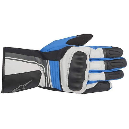 Motorcycle Gloves Alpinestars Winter SANTIAGO DRYSTAR Blacks Grey Blue