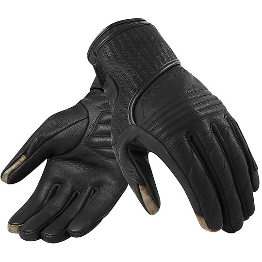 Motorcycle Gloves Donna Summer Leather Rev'it Antibes Ladies Black
