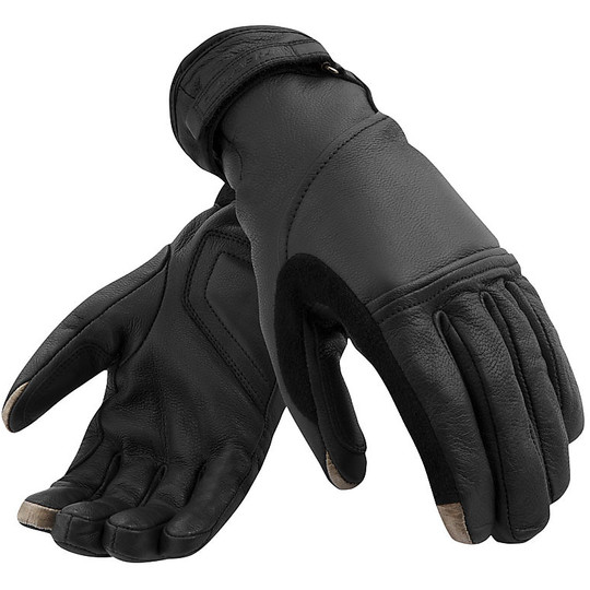 Motorcycle Gloves Donna Summer Leather Rev'it Nassau H2O Ladies Black