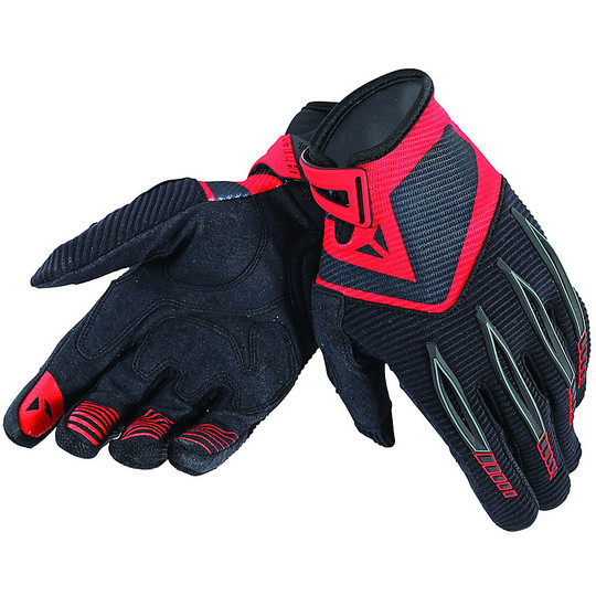 Motorcycle Gloves Fabric Dainese Paddock Black / Red