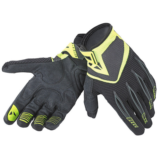 Motorcycle Gloves Fabric Dainese Paddock Black / Yellow