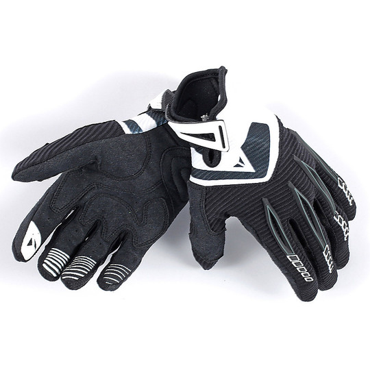 Motorcycle Gloves Fabric Dainese Paddock Lady Black / White