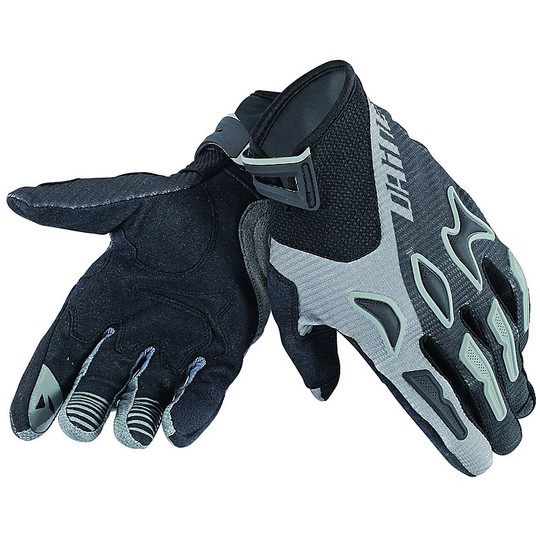 Motorcycle Gloves Fabric Dainese Raptors Black / Castle Rock