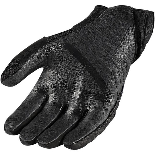 Motorcycle Gloves Fabric Icon Overlord Mesh With Stealth