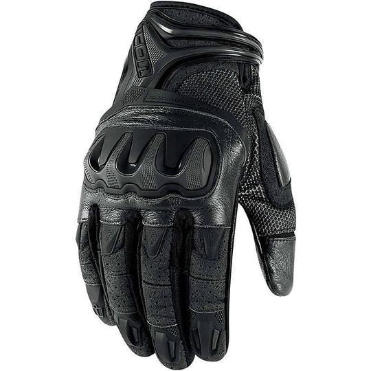 Motorcycle Gloves Fabric Icon Overlord Resistance Stealth