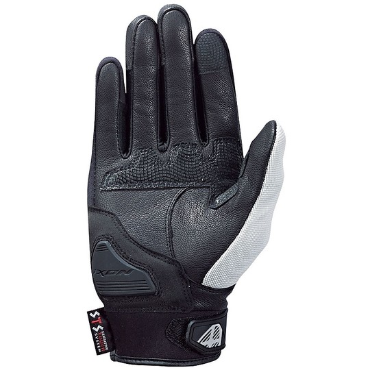 Motorcycle Gloves Fabric Summer Ixon RS GRIP HP Grey Black