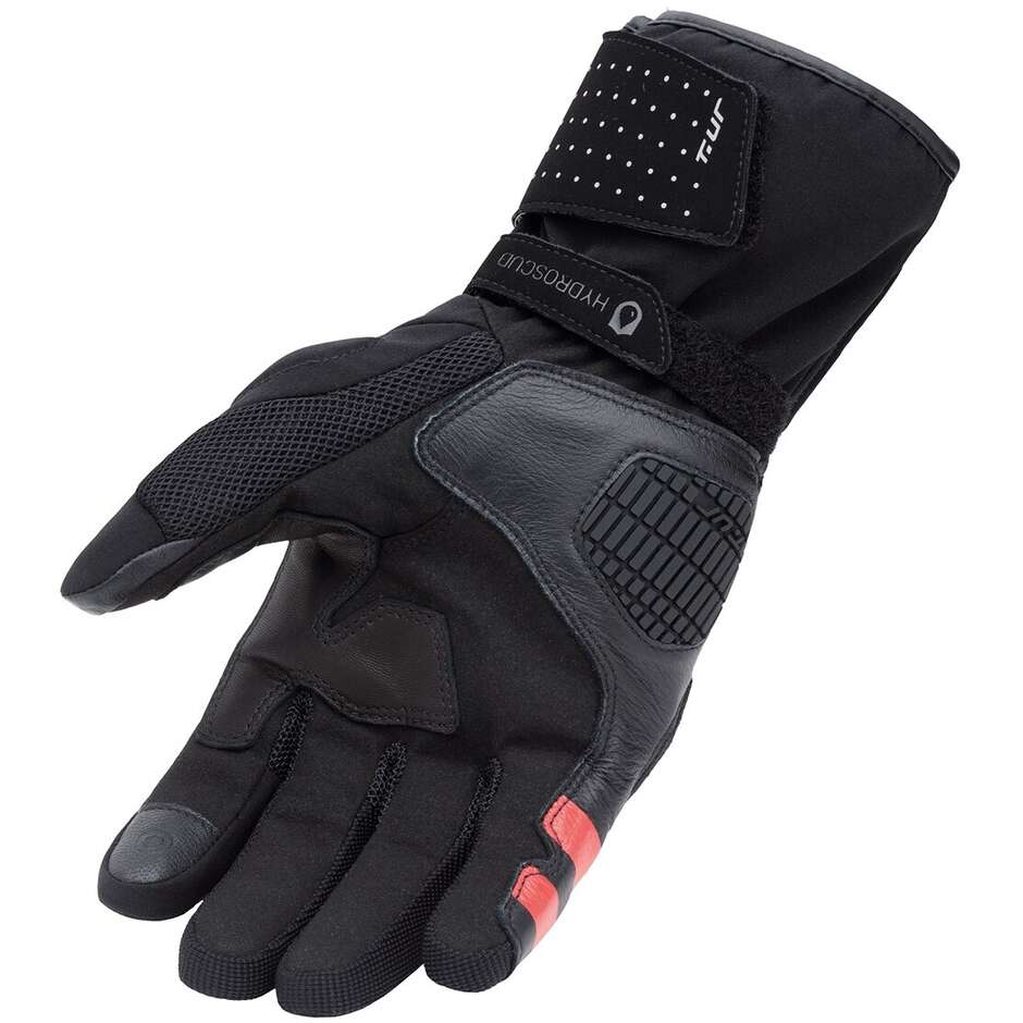 Motorcycle Gloves Fabric Tur Model TR-P Black Light Gray