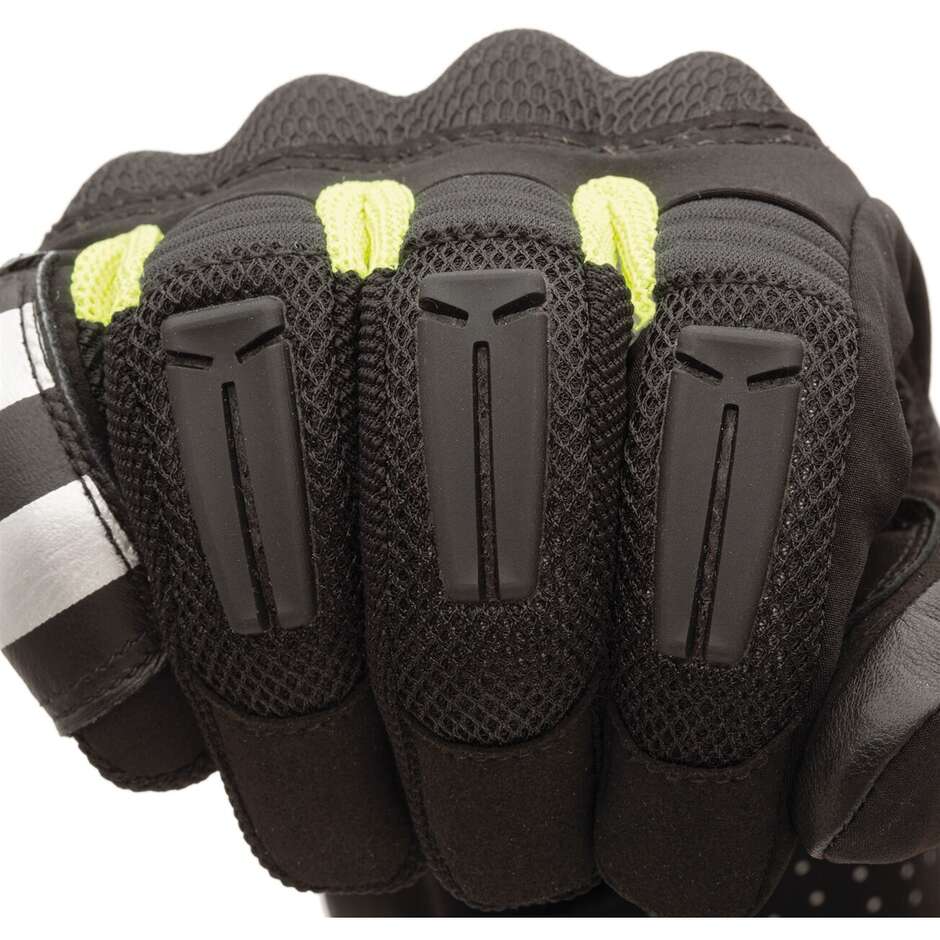 Motorcycle Gloves Fabric Tur Model TR-P Black Yellow