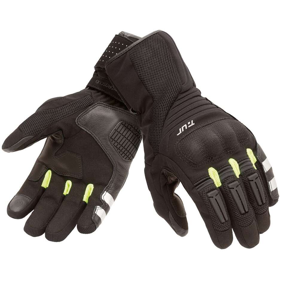 Motorcycle Gloves Fabric Tur Model TR-P Black Yellow