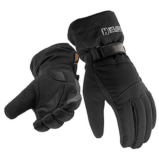 Motorcycle Gloves Fabric Winter Hevik Lobo Black