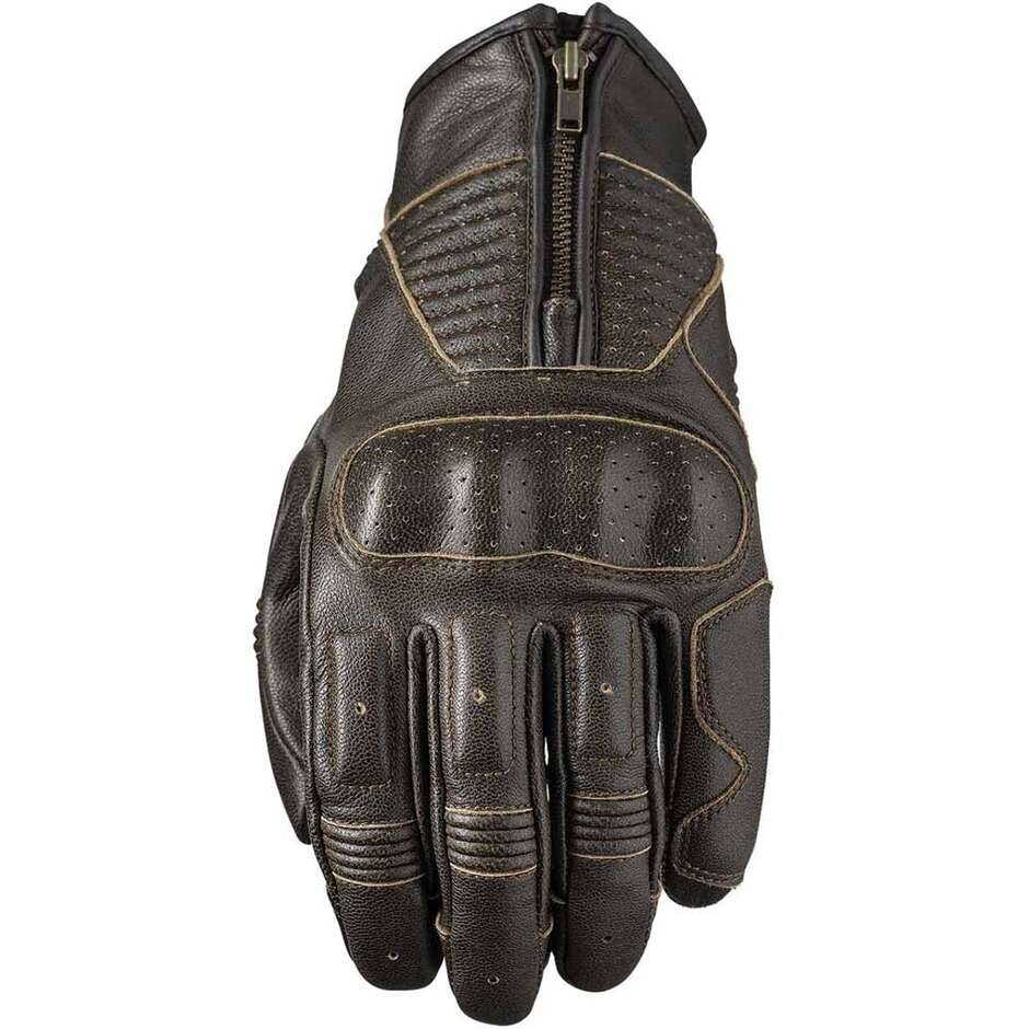 Motorcycle Gloves Five KANSAS Brown