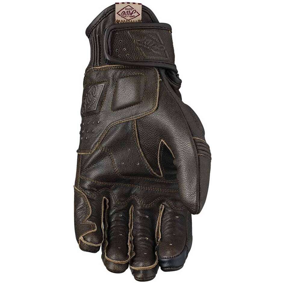 Motorcycle Gloves Five KANSAS Brown