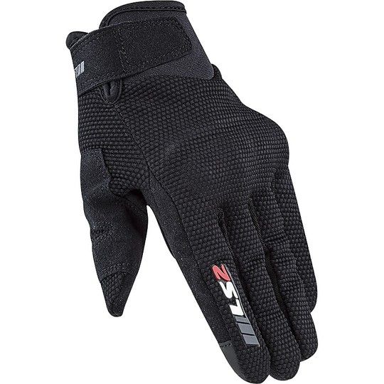 Motorcycle Gloves for Woman in Perforated Fabric Ls2 RAY Lady Black CE