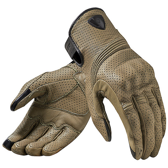 Motorcycle Gloves for Women in Custom Perforated Leather Rev'it AVION  ADIES Olive