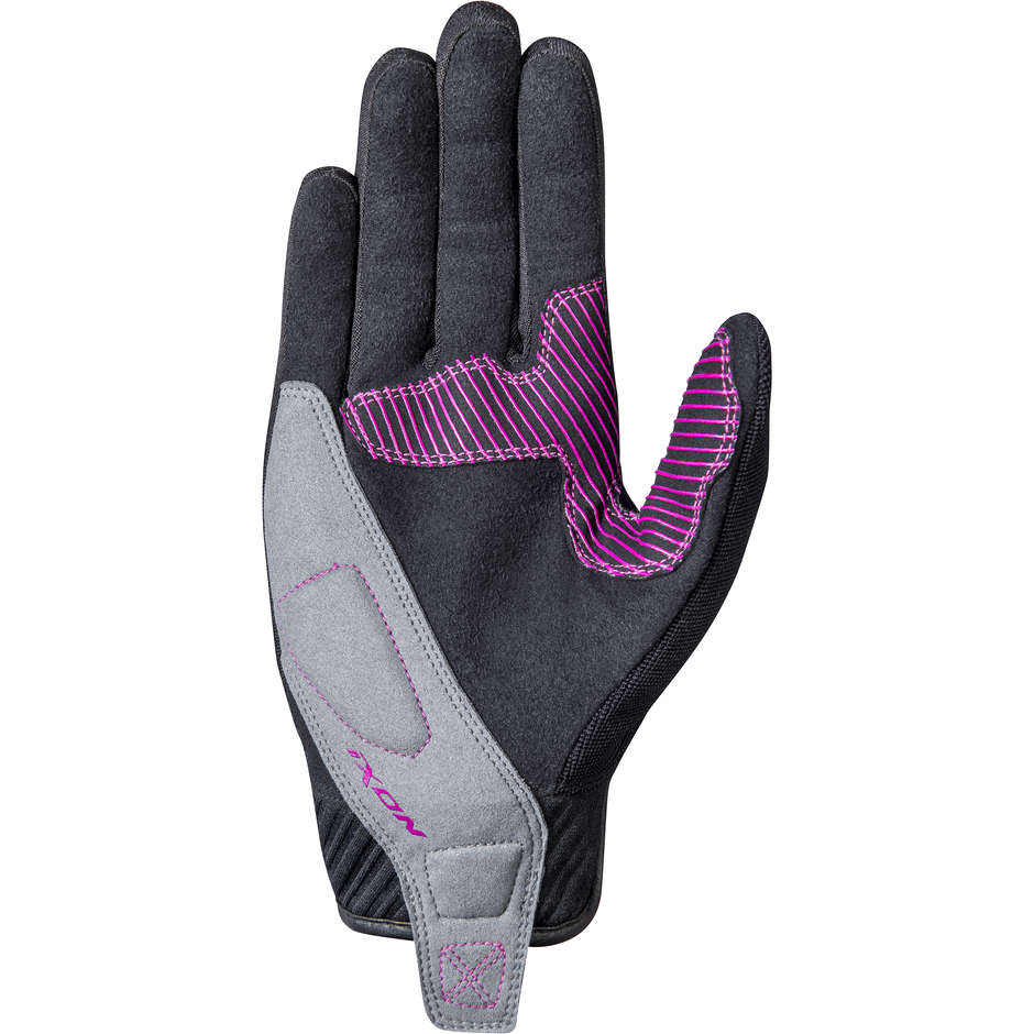 Motorcycle Gloves for Women In Summer Fabric Ixon RS WHEELIE Lady Black Fuchsia