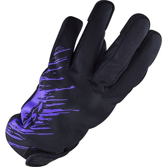 Motorcycle Gloves for Women in Waterproof Fabric Ls2 JET Black Purple CE