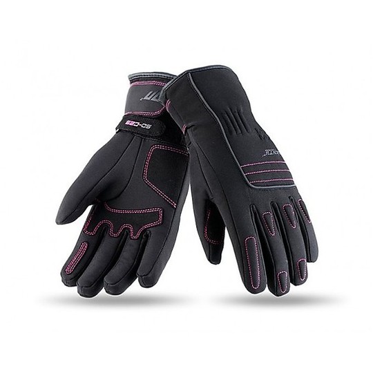 Motorcycle Gloves For Women Urban Certified Seventy SD-C29 Black Pink