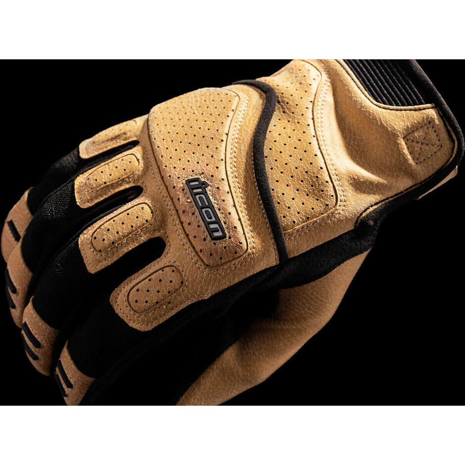 Motorcycle Gloves Icon SUPERDUTY3 CE Tan