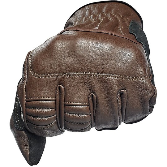 Motorcycle Gloves In 100% Biltwell Leather Model Belden Brown Chocolate