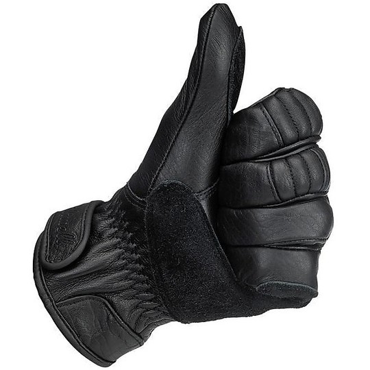 Motorcycle Gloves In 100% Biltwell Leather Work Model Black