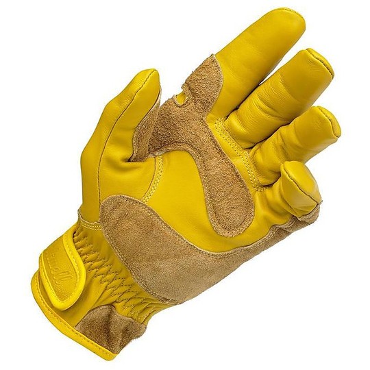 Motorcycle Gloves In 100% Biltwell Leather Work Model Gold Suede