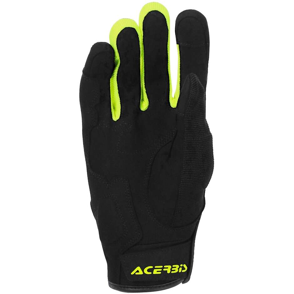 Motorcycle Gloves in ACERBIS CE X-WAY Black Yellow Fabric