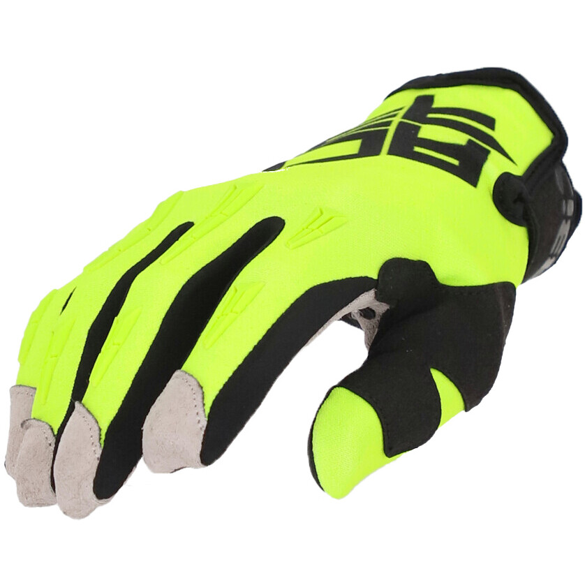 Motorcycle GLOVES in ACERBIS MX XH Green Fluo Black Fabric