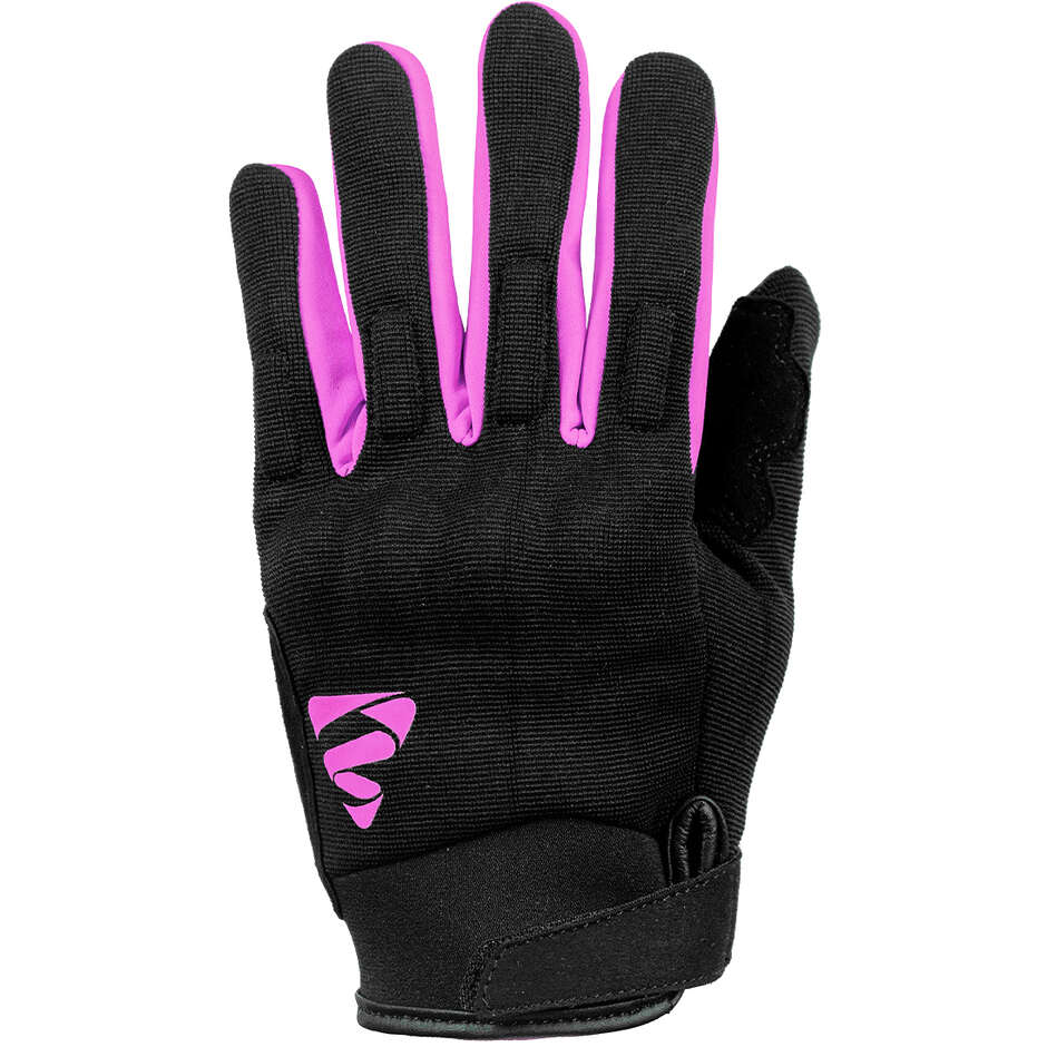 Motorcycle Gloves in Black Pink GMS RIO Fabric