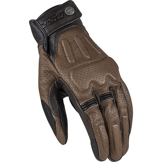 Motorcycle Gloves In Custom Leather Ls2 RUST Brown CE