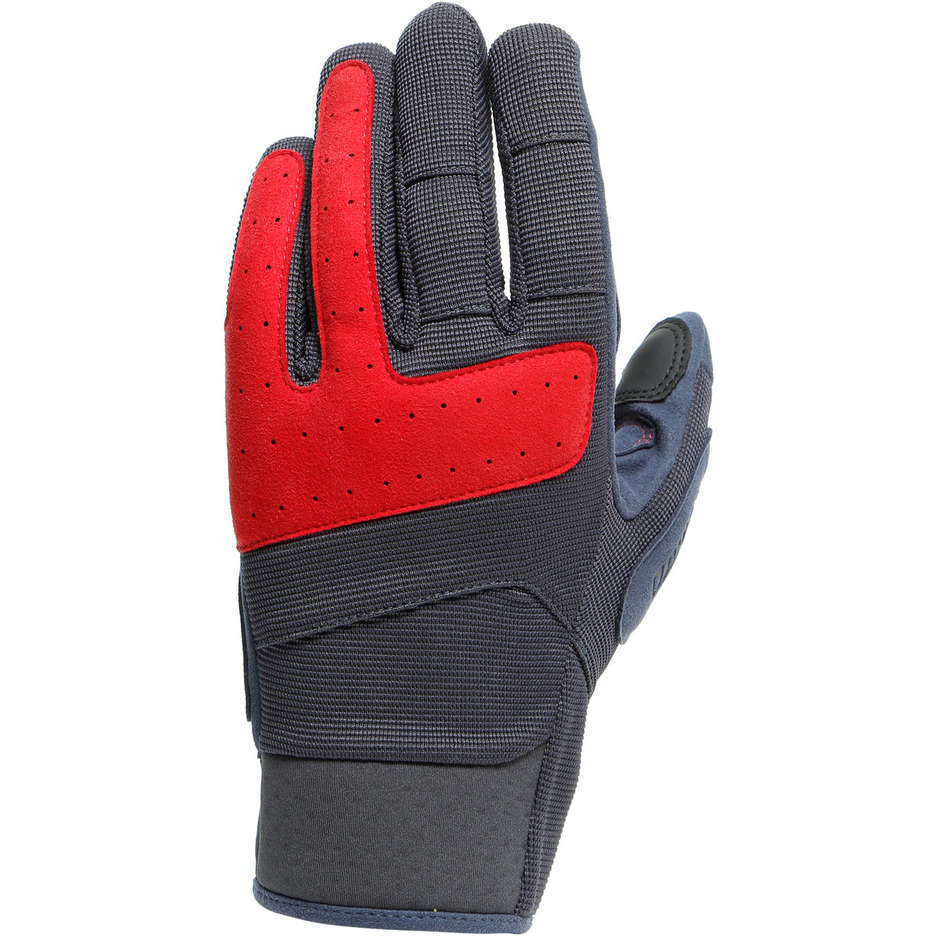 Motorcycle Gloves in Dainese DJADO Ebony Red Fabric