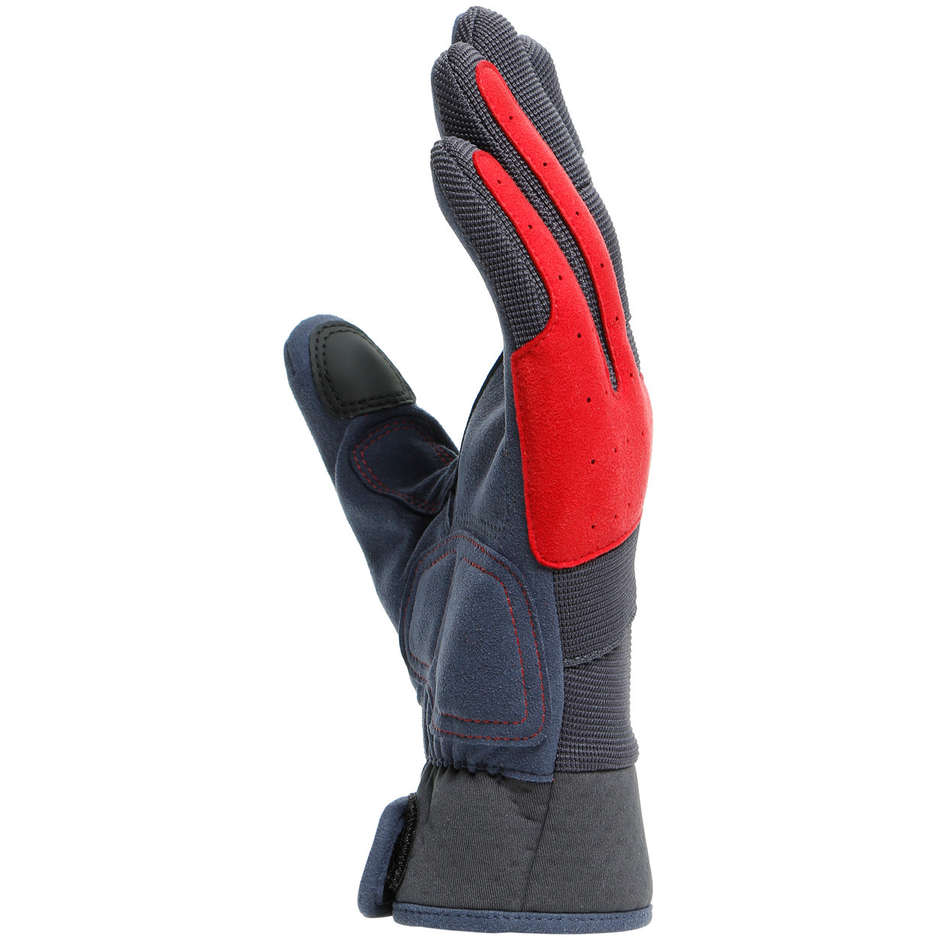 Motorcycle Gloves in Dainese DJADO Ebony Red Fabric
