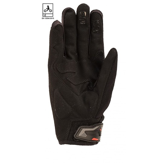Motorcycle Gloves In Fabric Oj Atmosphere SMOOTH Black Oncologized CE