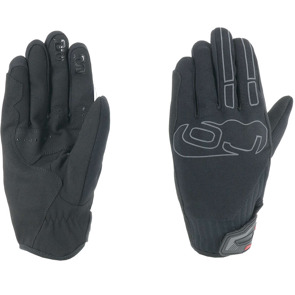 Motorcycle Gloves In Fabric Oj Atmospheres HILL Black Oncologized CE