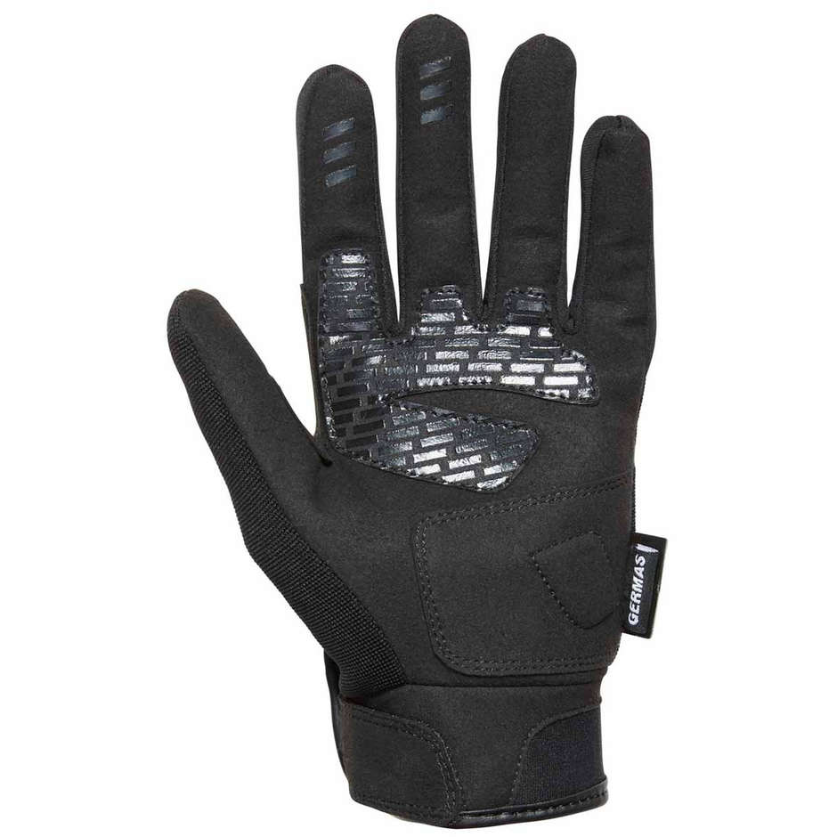 Motorcycle Gloves in Gms JET CITY Black Green fabric