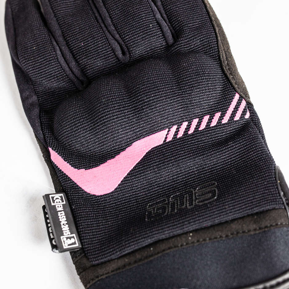 Motorcycle Gloves in Gms JET CITY Black Pink fabric